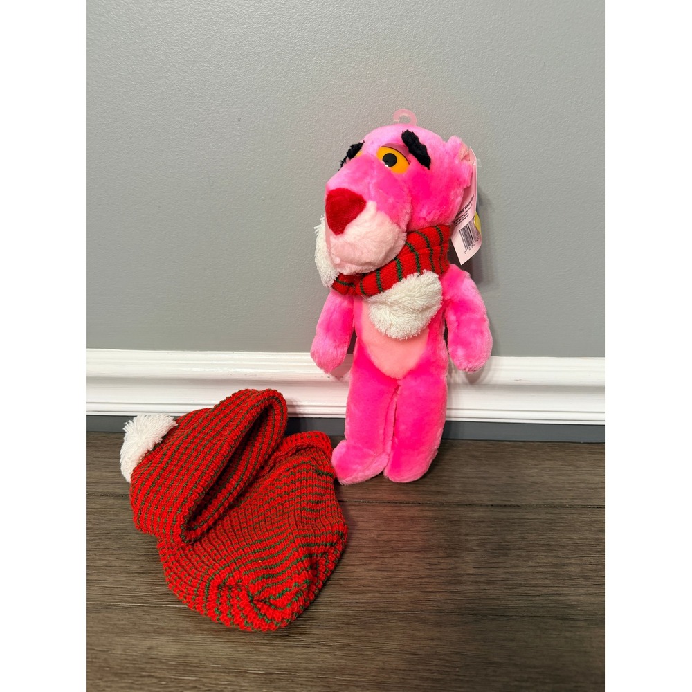 Vintage 1995 Dakin Pink Panther‎ Holiday Plush with Stocking